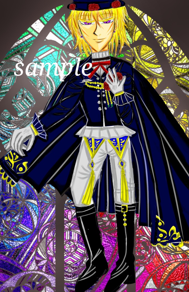 【デジタルイラスト オリジナルキャラクター】クロード=トライエッジ君(公爵ver.)