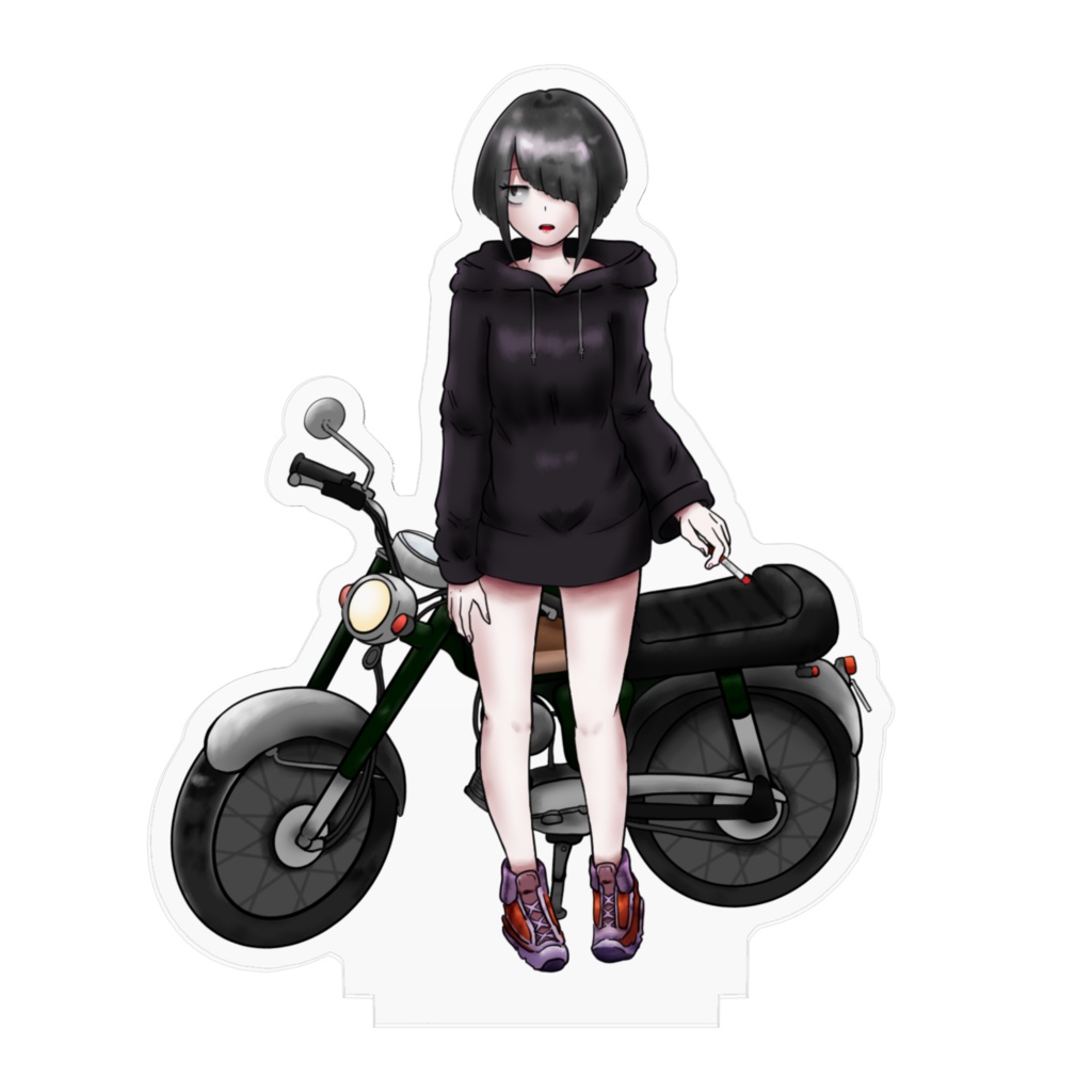 バイクと少女のアクスタ