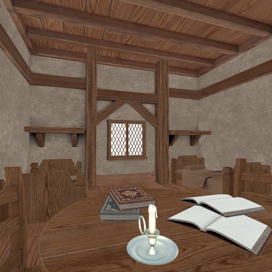 中世の宿　部屋