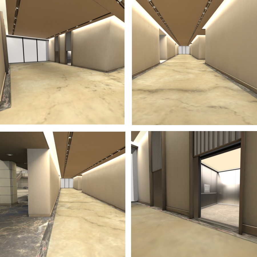 ラウンジとエレベーター(カラー) Ver.1.2