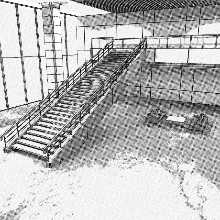 ラウンジとエレベーター(カラー) Ver.1.2