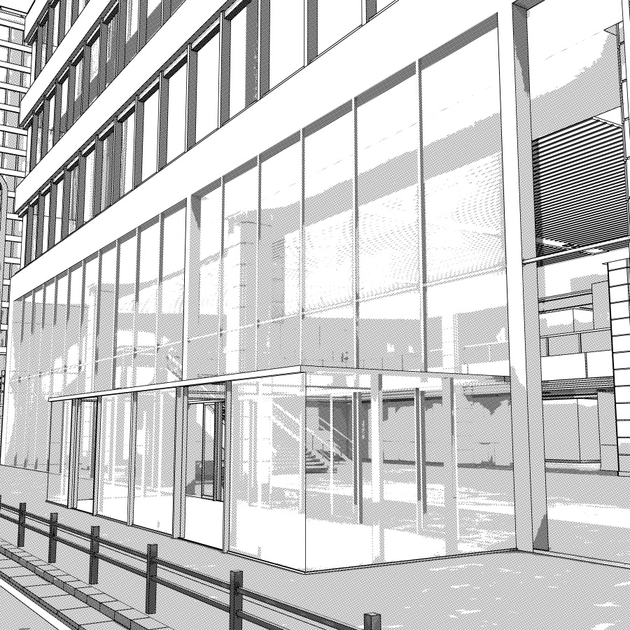 ラウンジとエレベーター(カラー) Ver.1.2