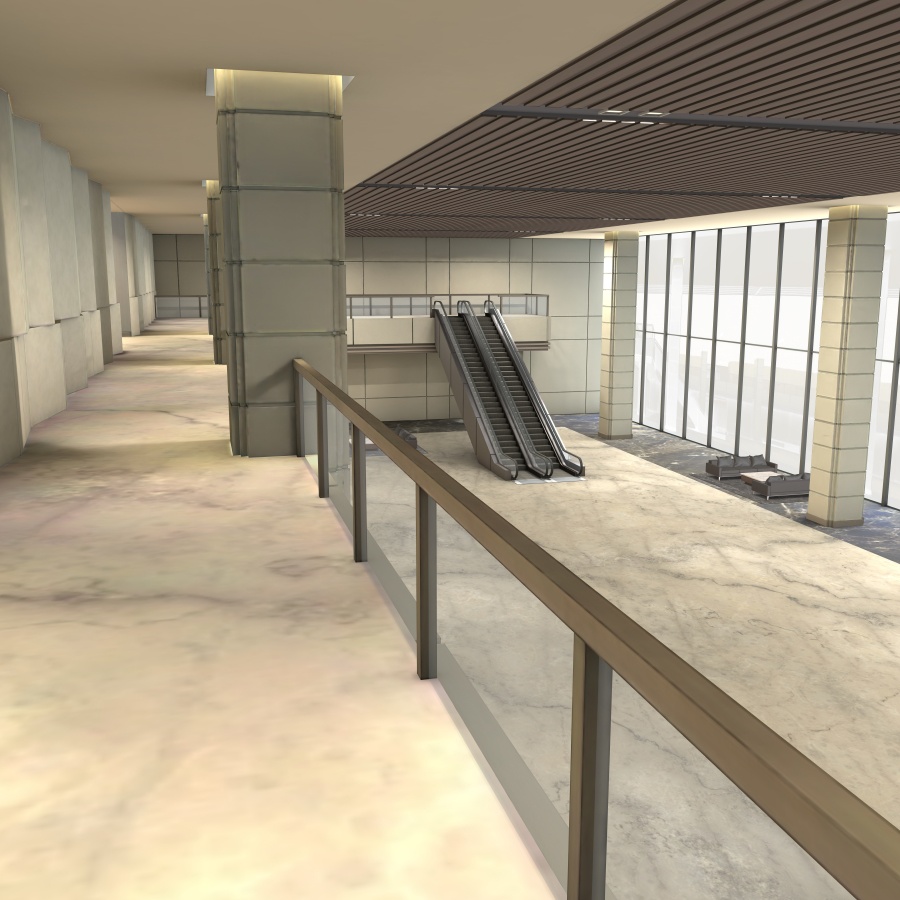 ラウンジとエレベーター(カラー) Ver.1.2