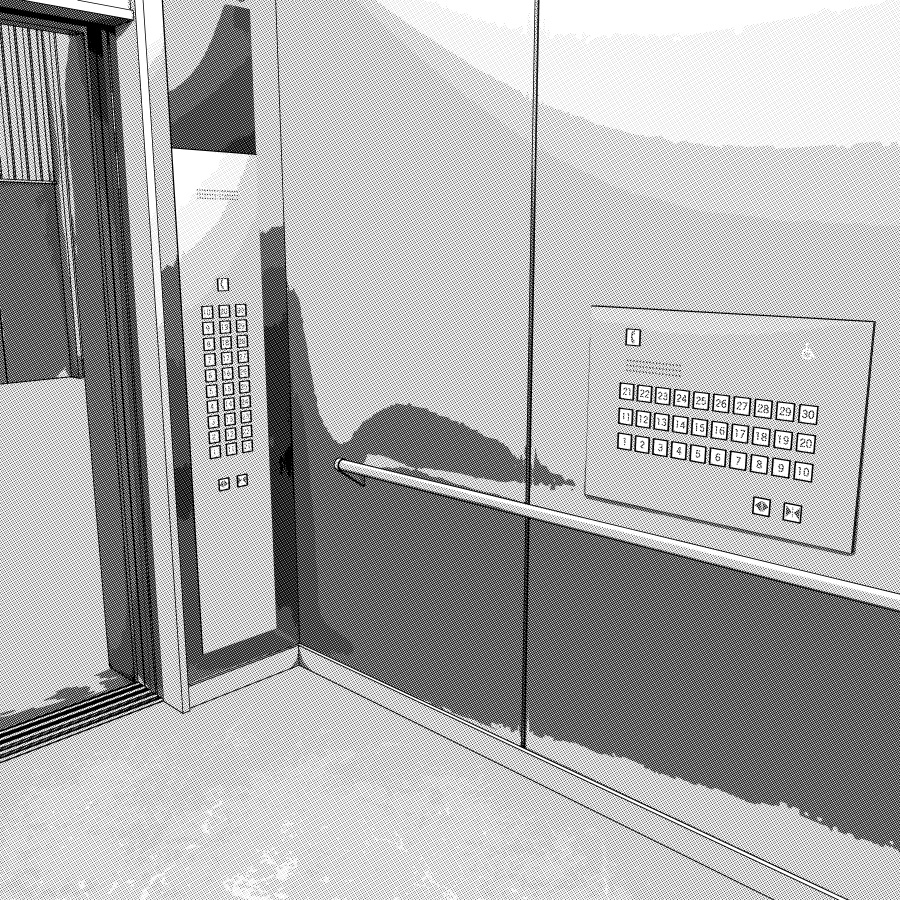 ラウンジとエレベーター(カラー) Ver.1.2