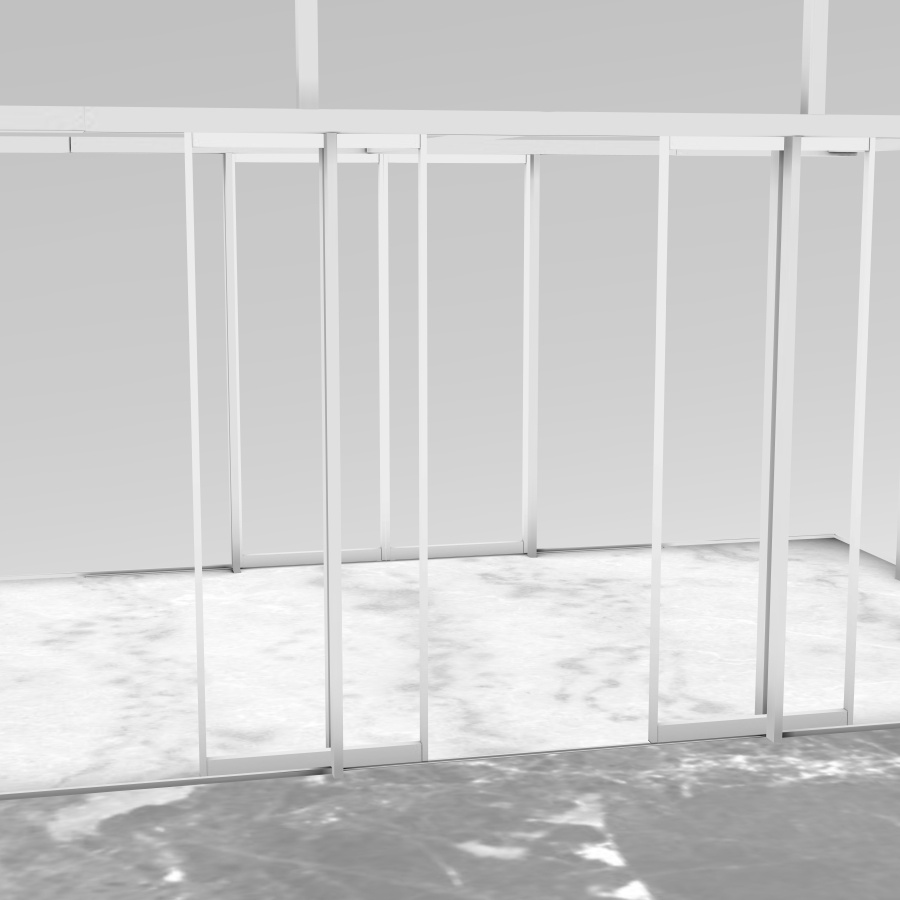 ラウンジとエレベーター(モノクロ)