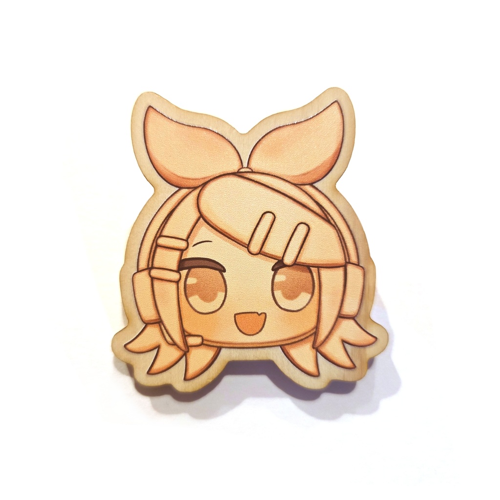 鏡音リン ウッドバッジ