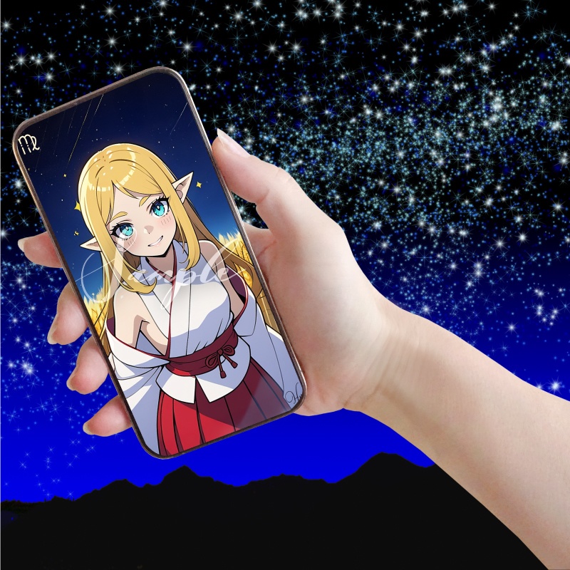 【12星座娘】乙女座の守護巫女 ─ 推し守護巫女シリーズ第6弾! │ スマホ壁紙サイズ