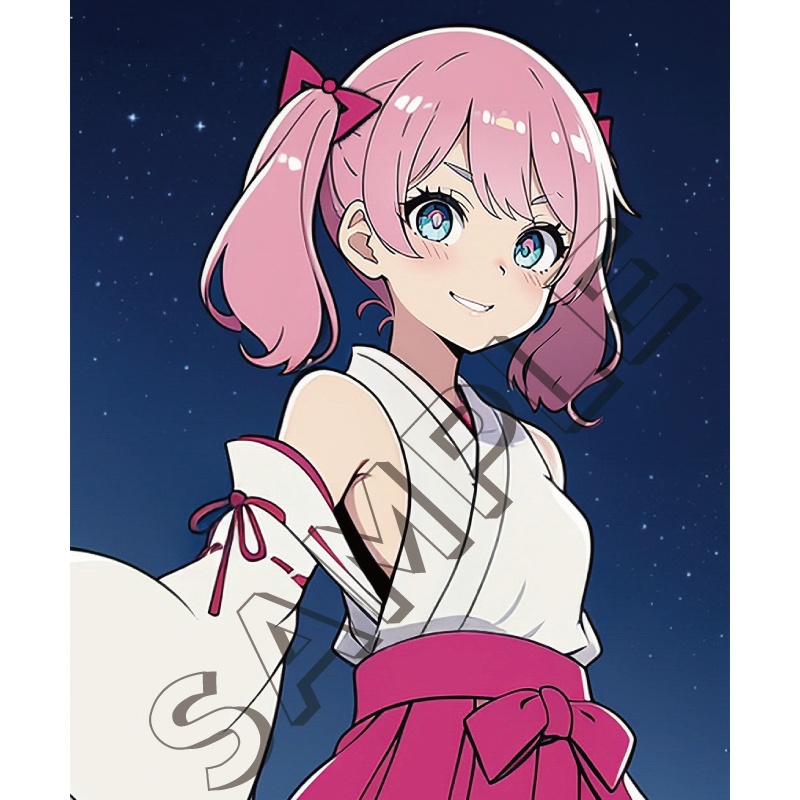 【12星座娘】天秤座の守護巫女 ─ 推し守護巫女シリーズ第7弾! │ スマホ壁紙サイズ