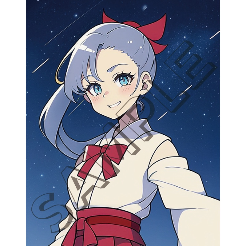 【12星座娘】射手座の守護巫女 ─ 推し守護巫女シリーズ第4弾！ │ スマホ壁紙サイズ