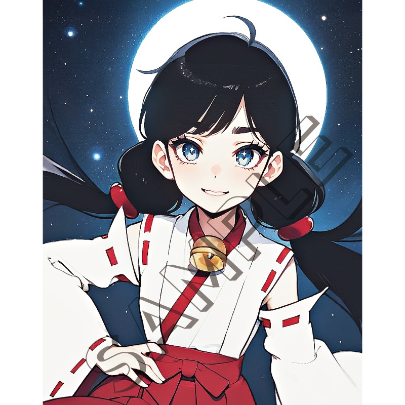 【12星座娘】山羊座の守護巫女 ─ 推し守護巫女シリーズ第5弾! │ スマホ壁紙サイズ