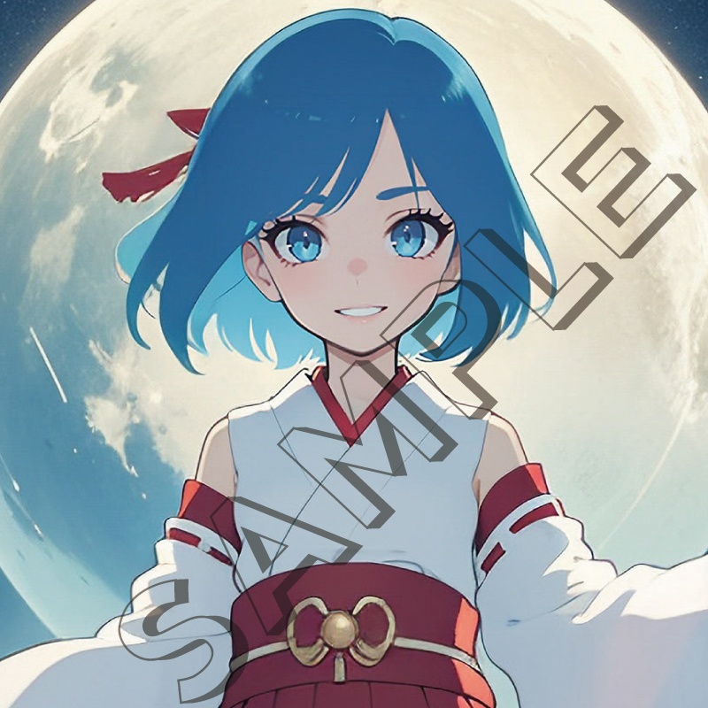 【12星座娘】水瓶座の守護巫女 ─ 推し守護巫女シリーズ第11弾! │ スマホ壁紙サイズ