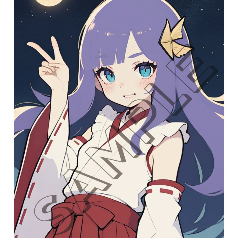 【12星座娘】魚座の守護巫女 ─ 推し守護巫女シリーズ第12弾! │ スマホ壁紙サイズ