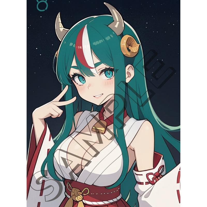 【12星座娘】牡牛座 の守護巫女 ─ 推し守護巫女シリーズ第9弾! │ スマホ壁紙サイズ