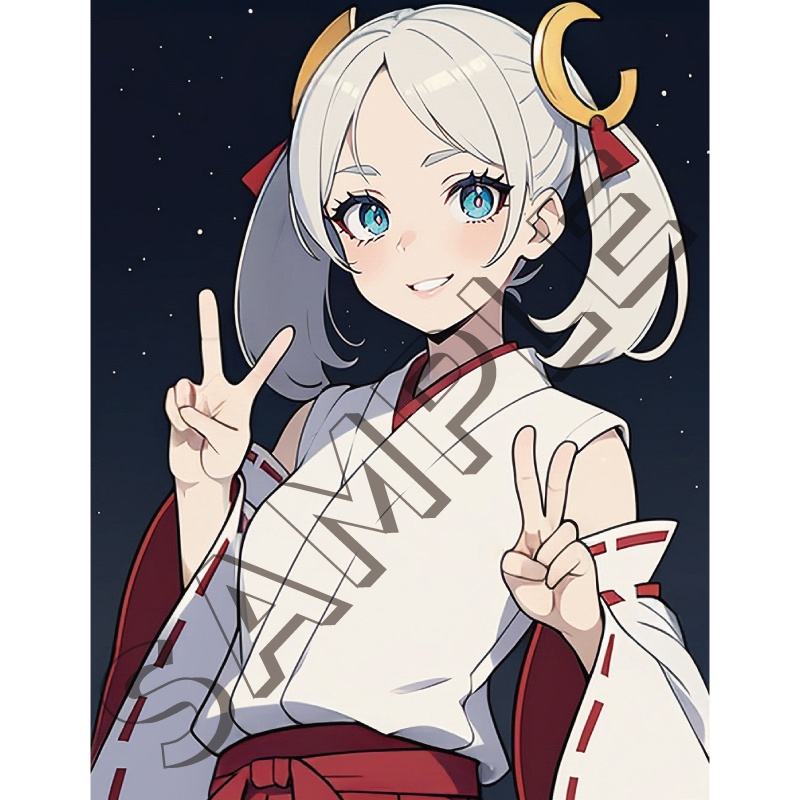 【12星座娘】蟹座の守護巫女 ─ 推し守護巫女シリーズ第11弾! │ スマホ壁紙サイズ
