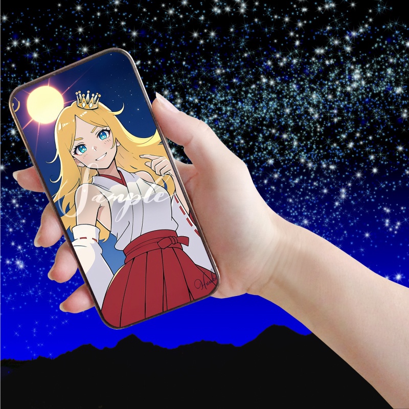 【守護惑星娘】太陽の巫女 ─ 光を司る守護惑星シリーズ第1弾 │ スマホ壁紙サイズ