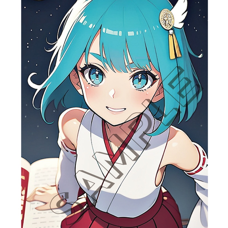 【守護惑星娘】水星の巫女 ─ 知性をつなぐ守護惑星シリーズ第3弾 │ スマホ壁紙サイズ