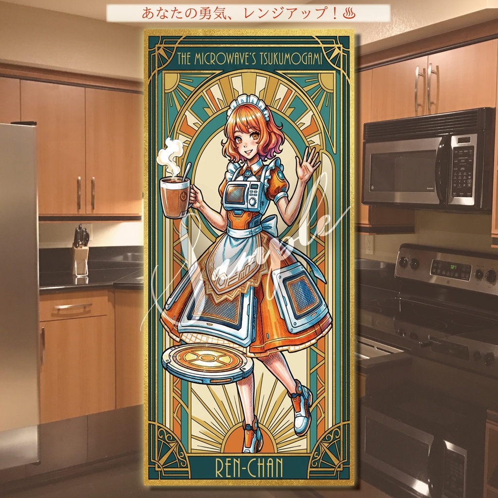 【デジタル神棚】電子レンジの付喪神「れんちゃん」－ デジタルアミュレット＆フルソングセット