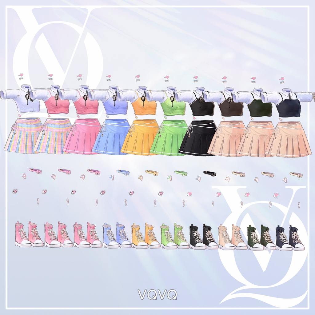 【4アバター対応】 Summer School Idol サマースクールアイドル衣装