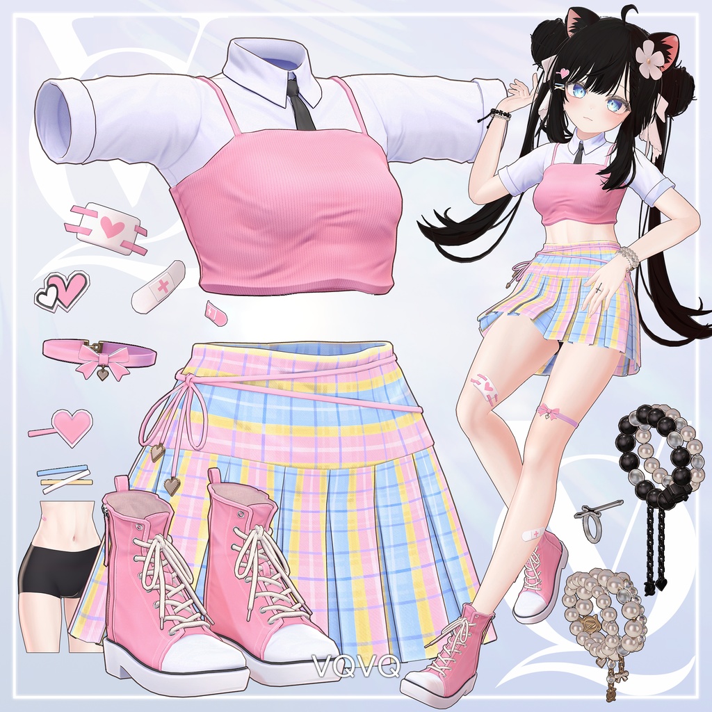 【4アバター対応】 Summer School Idol サマースクールアイドル衣装