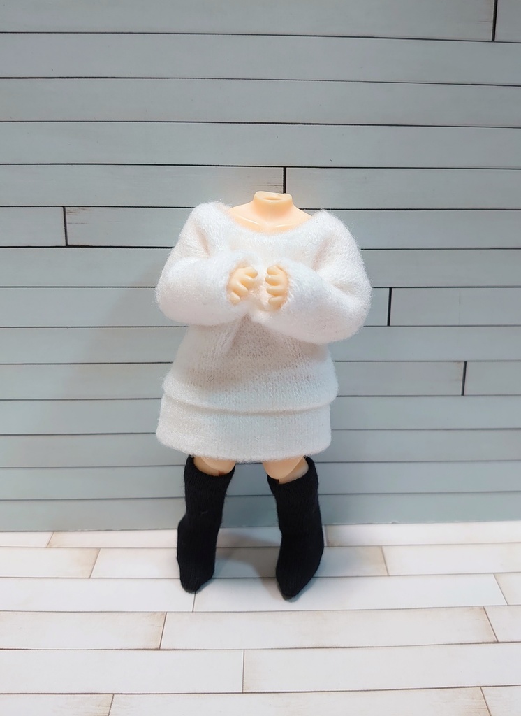 ねんどろいどどーる オビツ11 オフショルダー ニットワンピース