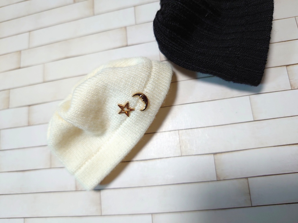 ねんどろいどどーる 5インチ ニット帽 帽子 オビツ11 月 星