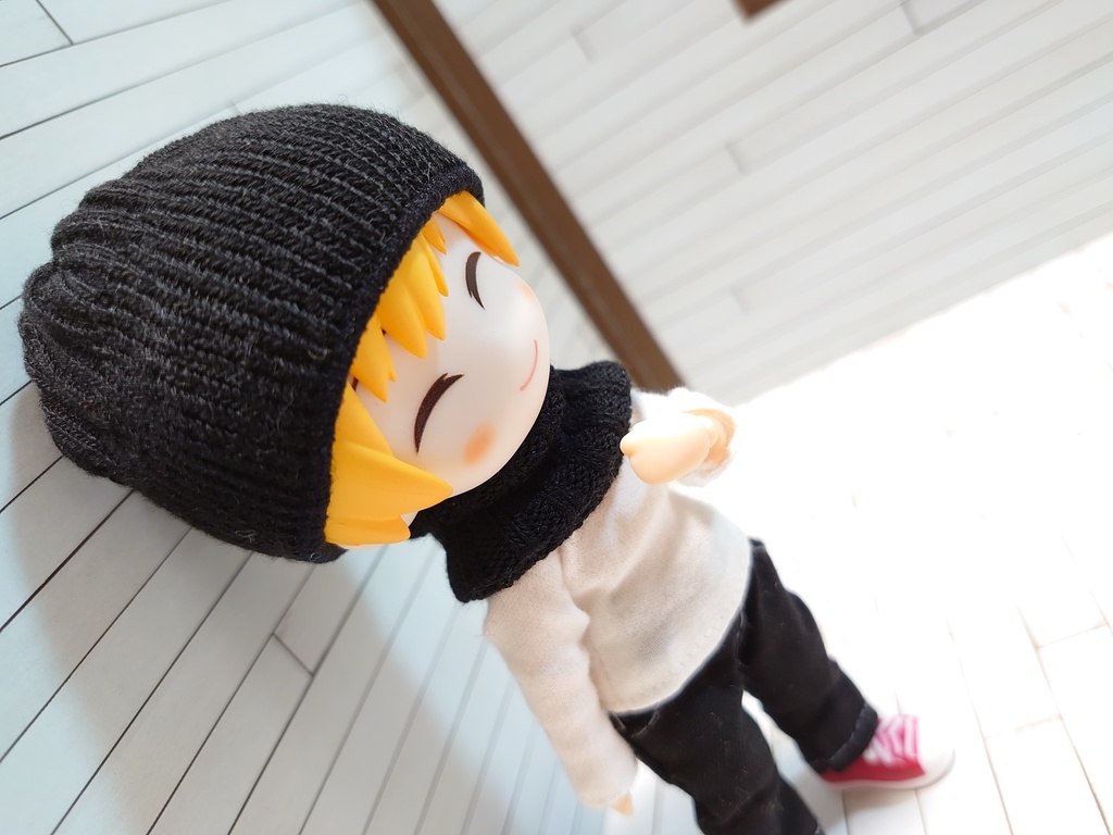 リブ生地ネックウォーマー(マフラー)