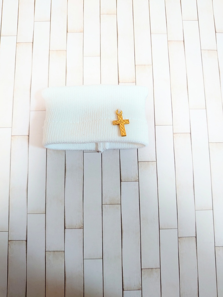 ツノ帽子(十字架チャーム付)