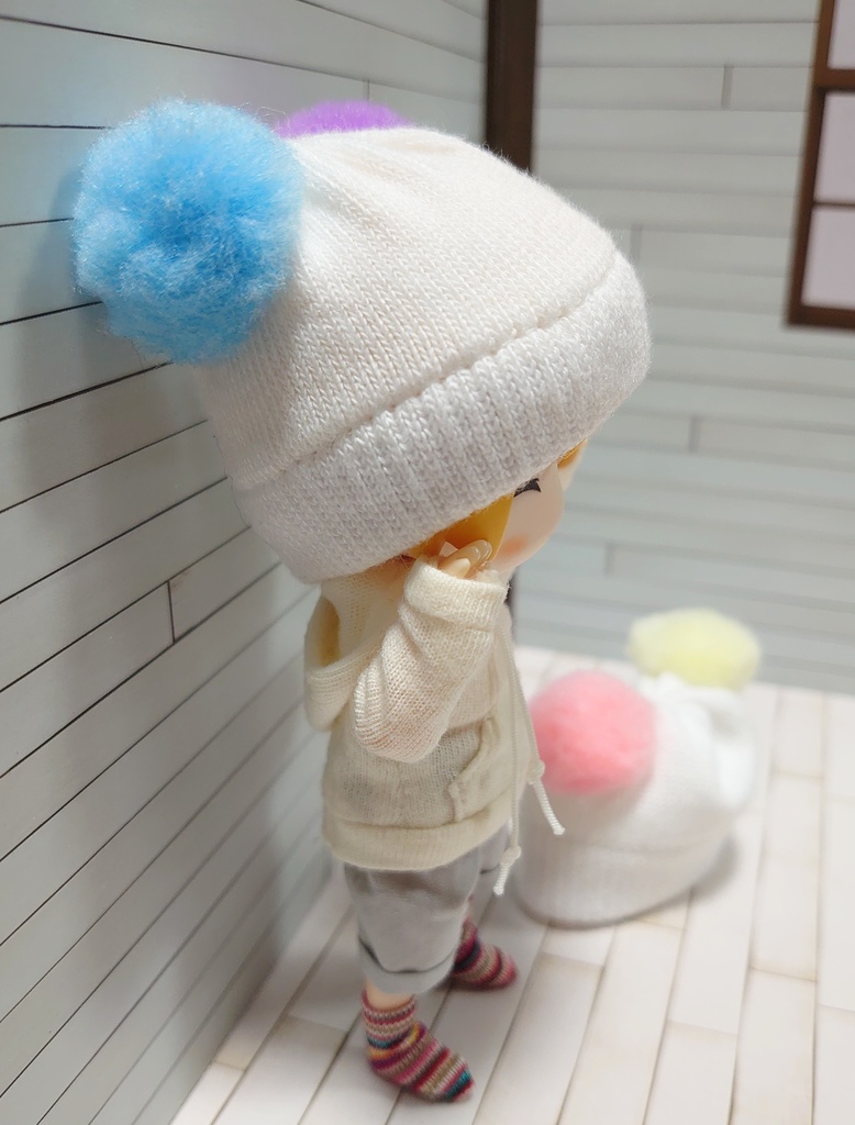 カラフルおみみニット帽