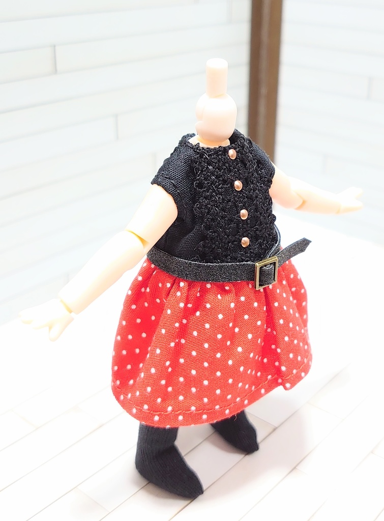 レトロ水玉ワンピースセット