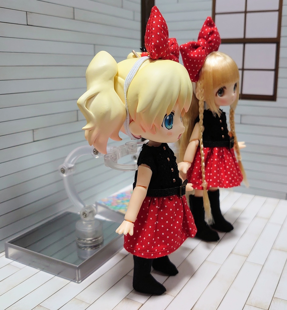 レトロ水玉ワンピースセット