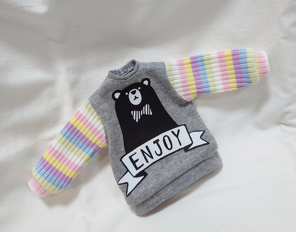 カラフル萌え袖カットソー(くまさん)