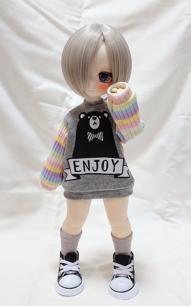 カラフル萌え袖カットソー(くまさん)