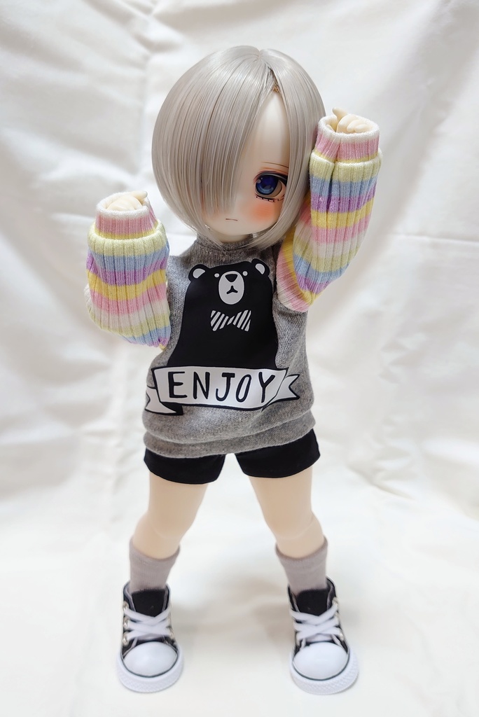 カラフル萌え袖カットソー(くまさん)