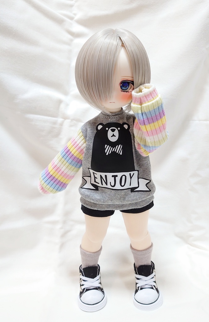 カラフル萌え袖カットソー(くまさん)