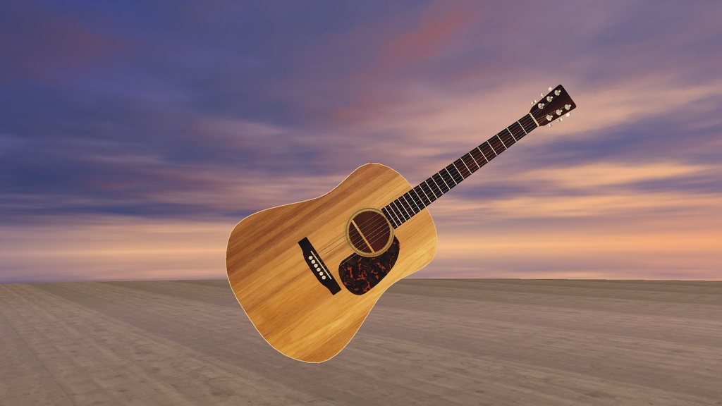 【Modular Avatar対応】アコースティックギター3DモデルVRChat向け