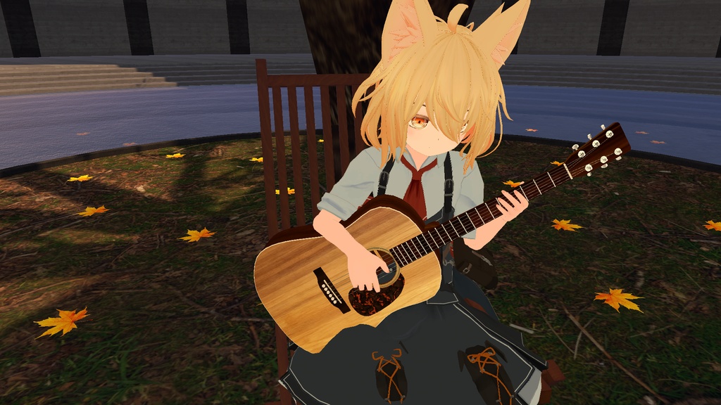 【Modular Avatar対応】アコースティックギター3DモデルVRChat向け