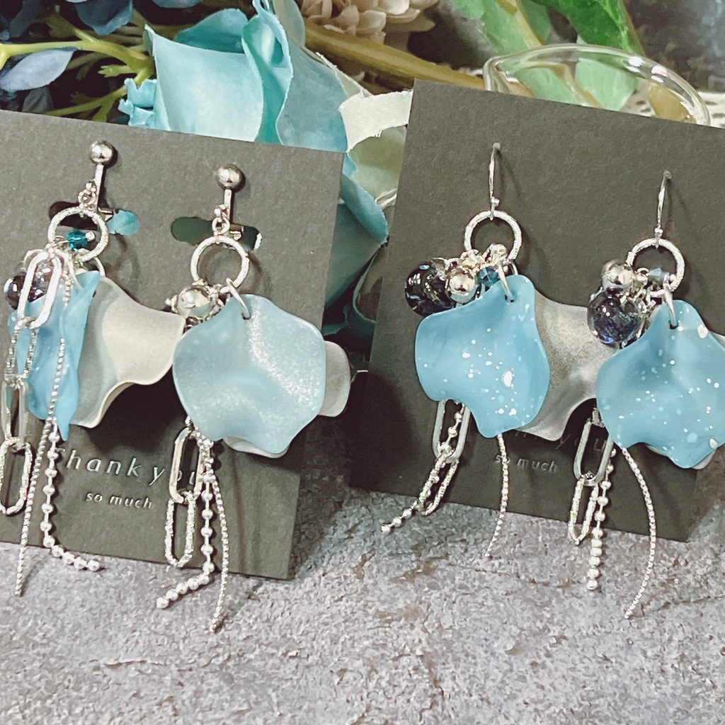 氷月イメージ耳飾り