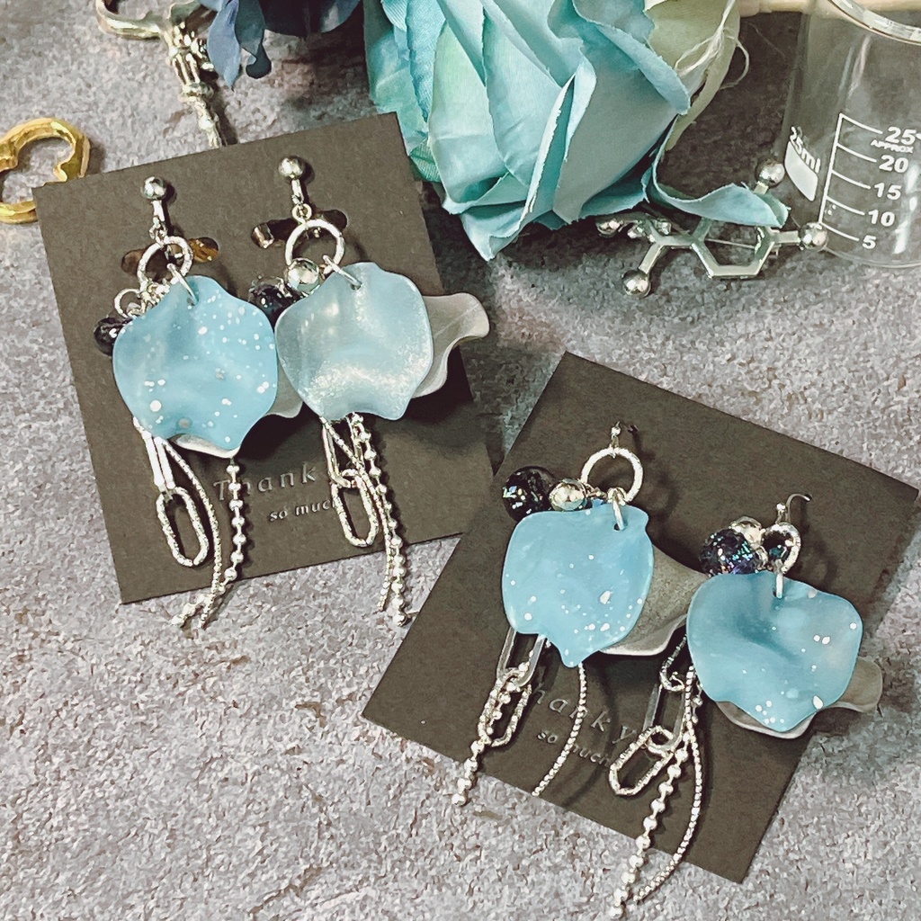 氷月イメージ耳飾り