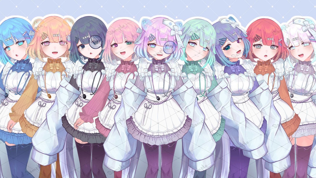 【汎用モデル】くらげのナースさん【差分40種/色変え可】