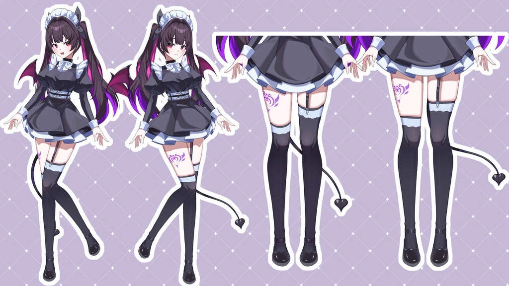 【汎用モデル】悪魔メイド【差分31種/色変え可】