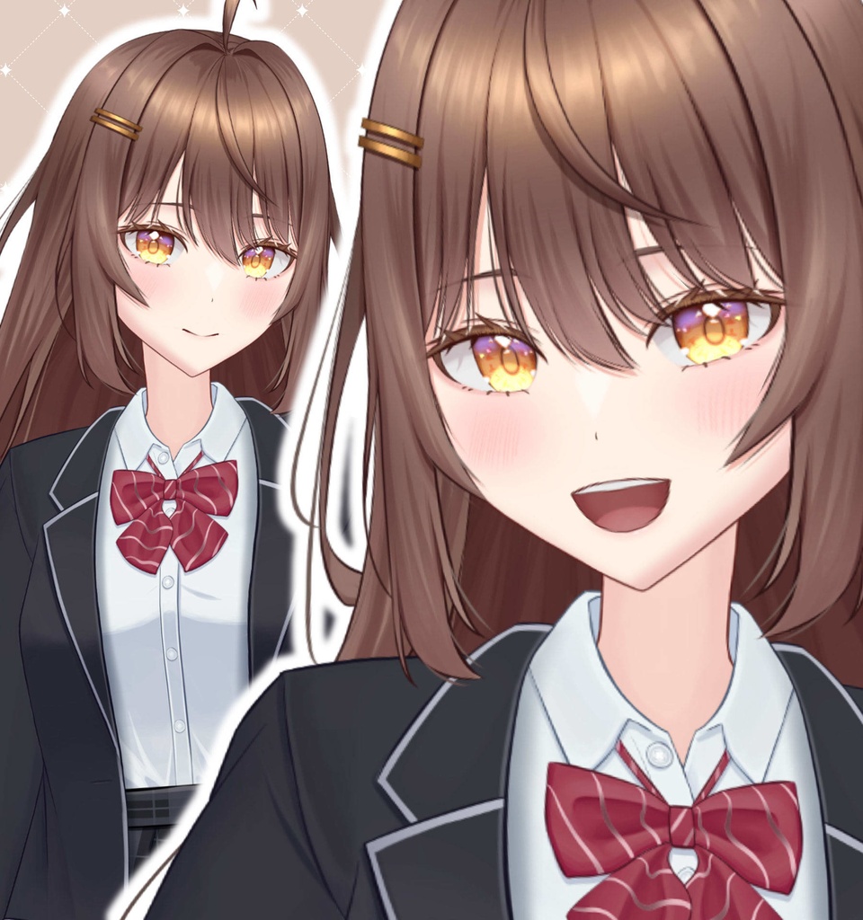 【汎用モデル】制服の女の子【差分31種/色変え可】