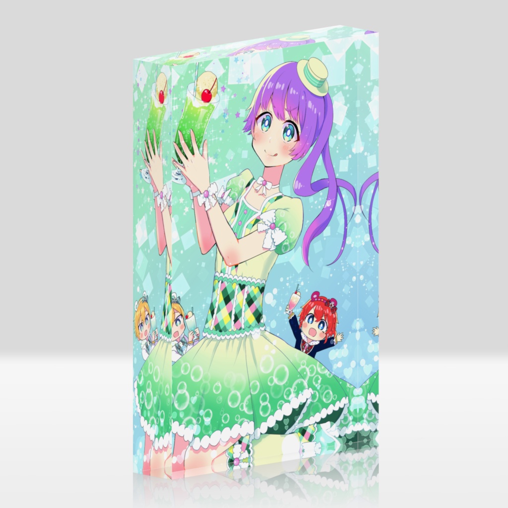 アクリルブロック【クリームソーダコーデ】
