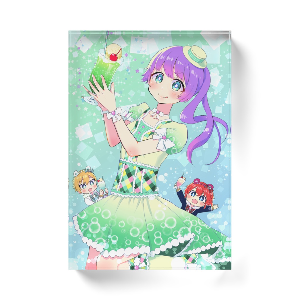 アクリルブロック【クリームソーダコーデ】