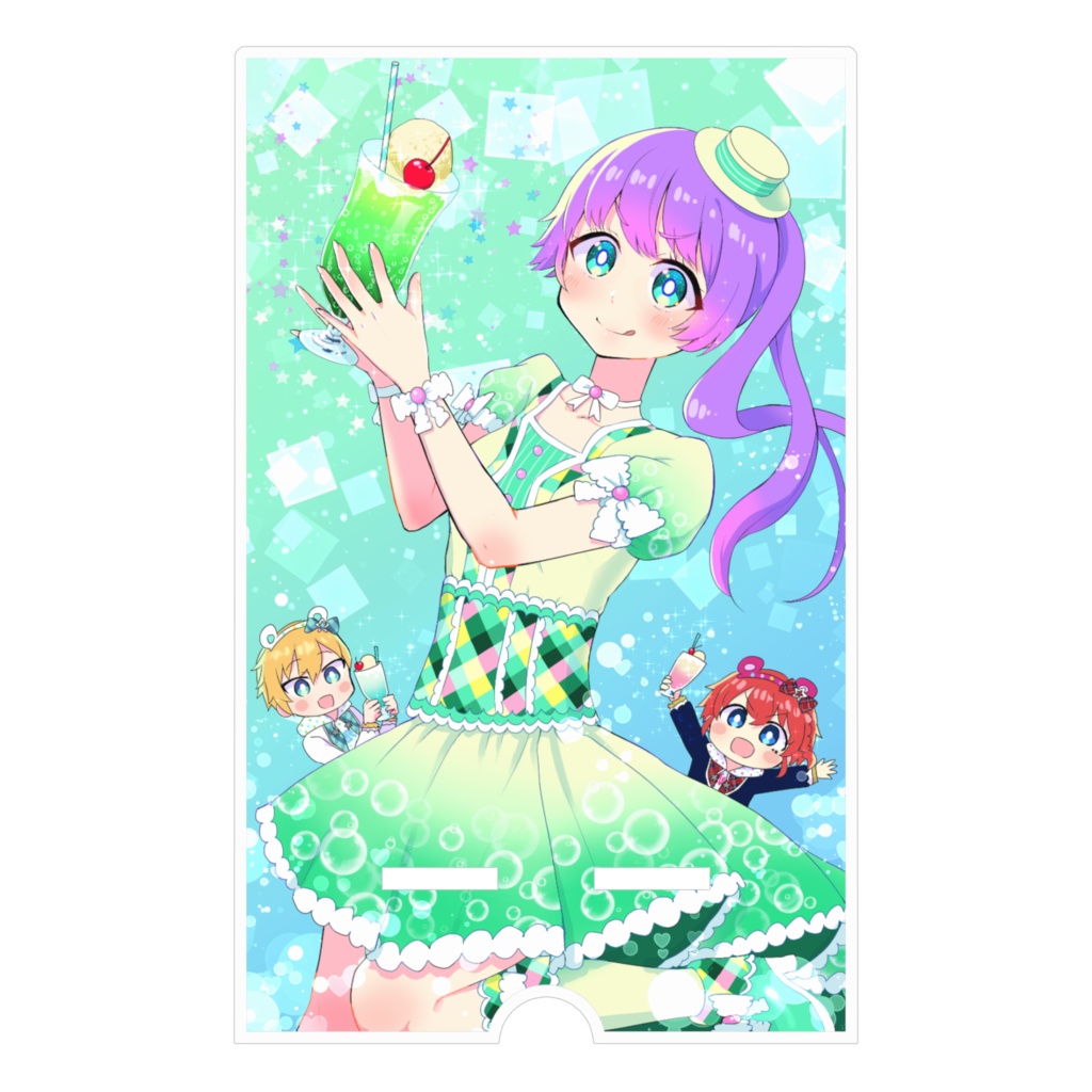 アクリルスマホスタンド【クリームソーダコーデ】