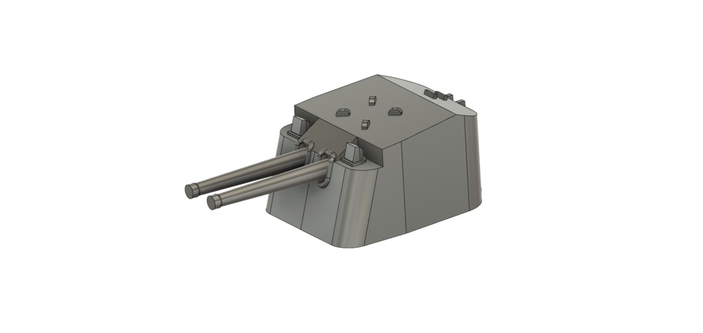 【STLデータ無料配布】1/700 ソ連海軍 130mm砲 1935年式 B-2LM【Free use STL Data】
