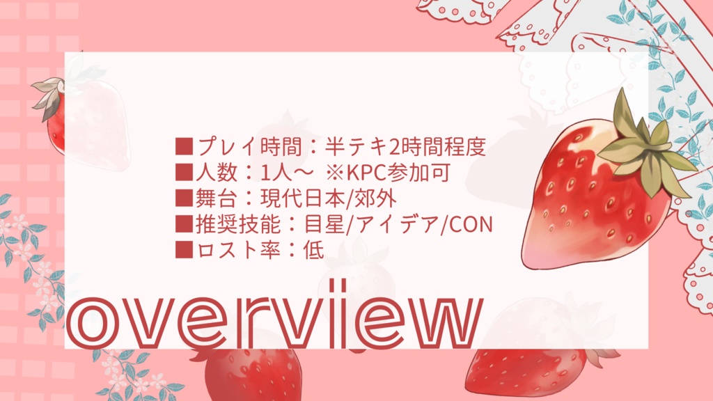【CoC6版/本文無料】Happy! Happy! Strawberry!【SPLL:E188130】