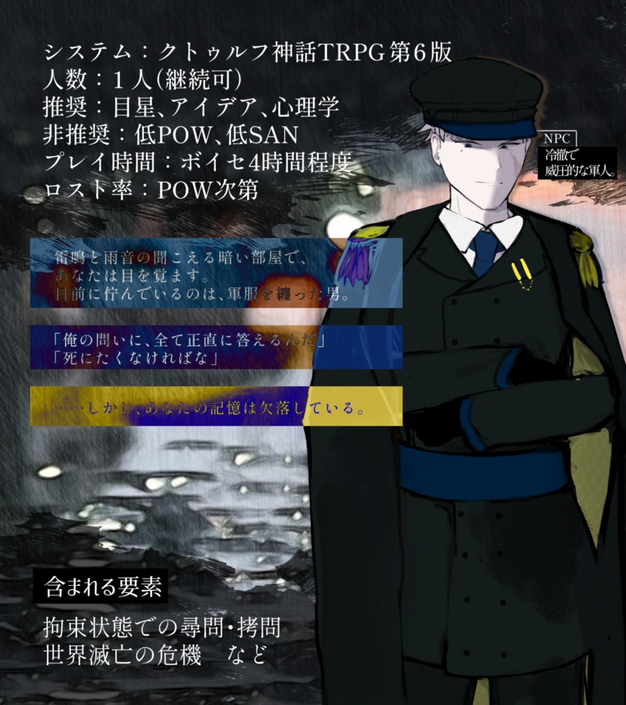 【CoC6版】「雨と鞭とペトリコール」SPLL:E187545