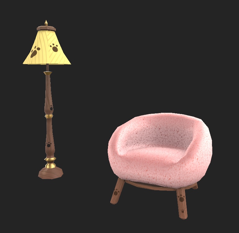 ふわふわの椅子 sofa ,照明 SET