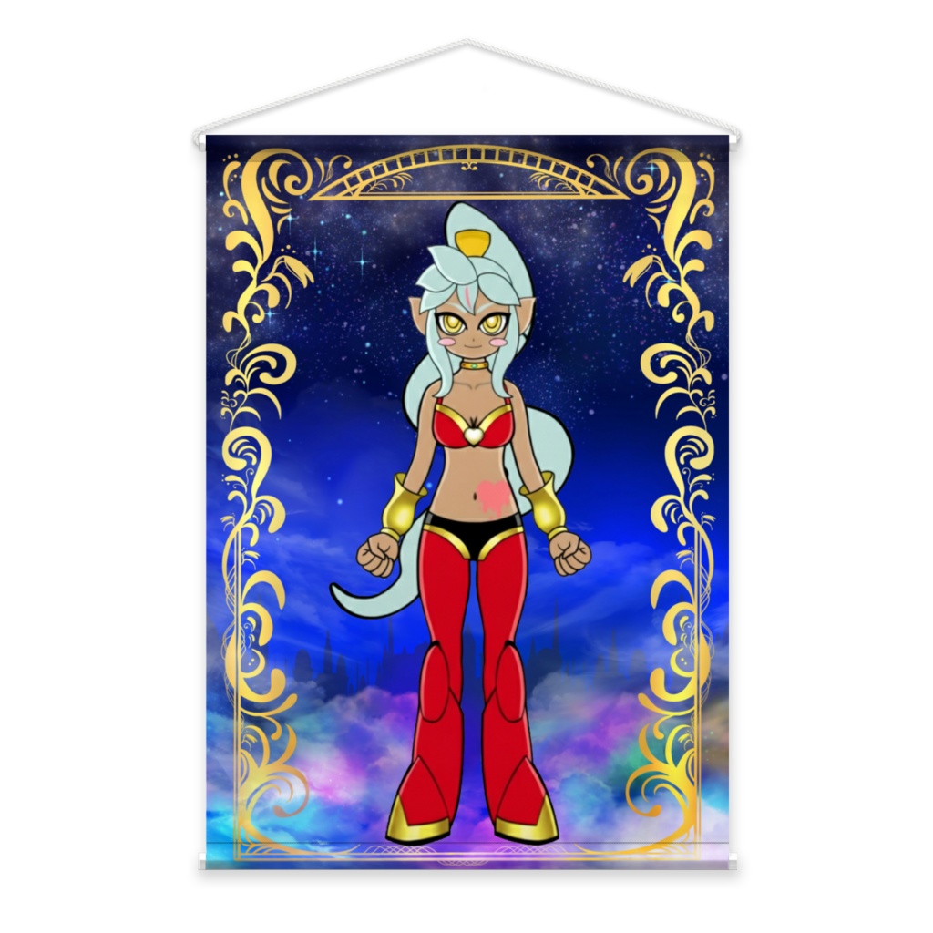 お菓子の《魔神》チョ子 タペストリー