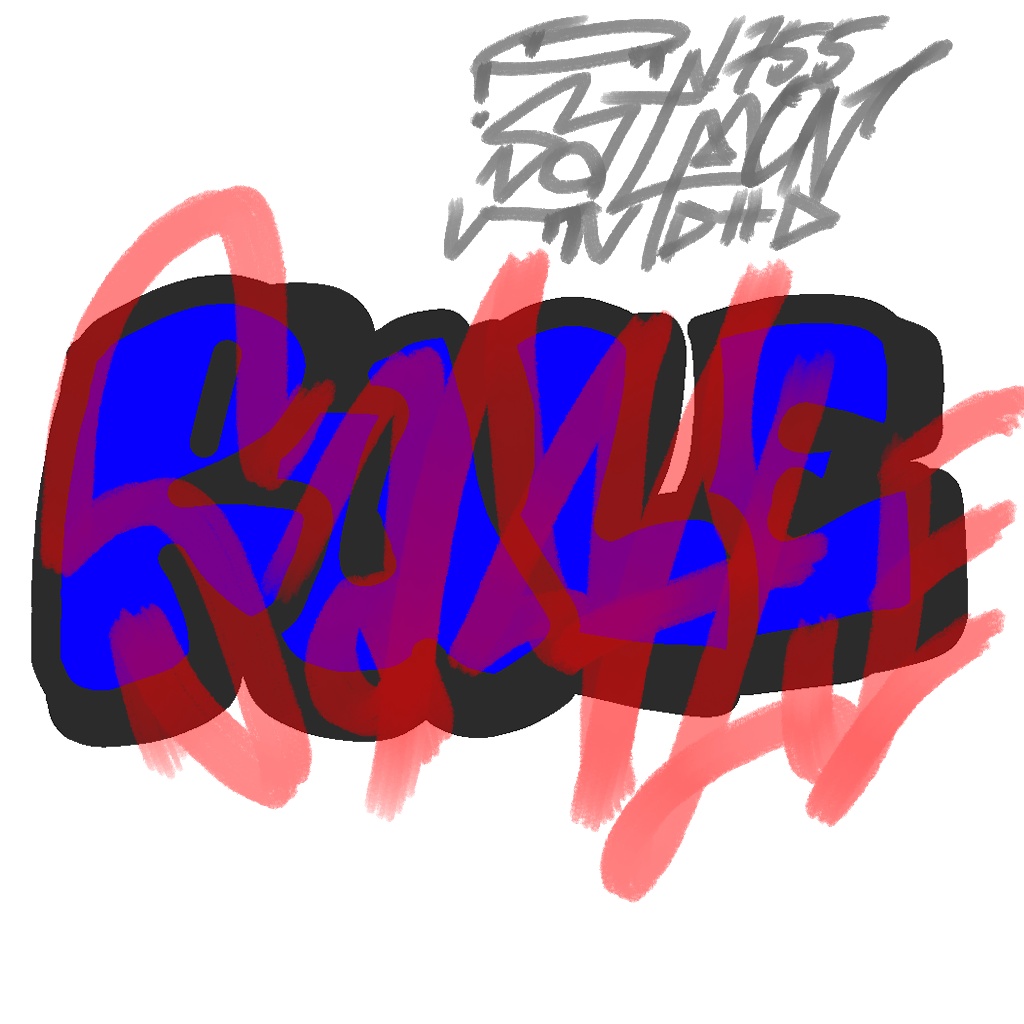 VRC向けグラフィティ風イラスト”GREAT”,"RULE"